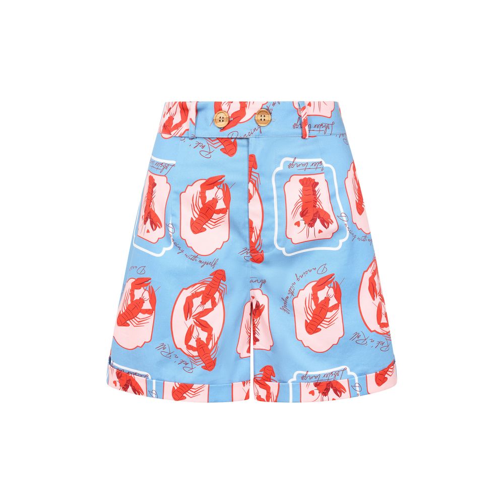 Banned - June Lobster Love Kurze Hose - Blau